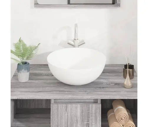 Praustuvas, Baltos Spalvos, 36X15cm Keramika, Apskritas