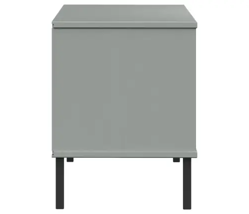 Apavu Plaukts Ar Metāla Kājām Oslo, Pelēks, 106X35X45 Cm, Koks Vidaxl