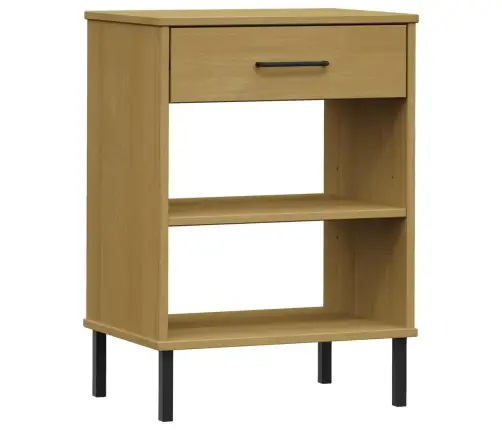 Konsoolkapp, Metalljalgadega, Pruun, Männipuit, "Oslo"