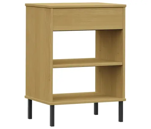 Konsoolkapp, Metalljalgadega, Pruun, Männipuit, "Oslo"