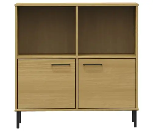 Grāmatu Skapis Ar Metāla Kājām Oslo, Brūns, 90X35X90,5Cm, Koks Vidaxl Grāmatu Skapis Ar Metāla Kājām Oslo, Brūns, 90X35X90,5Cm, Koks Vidaxl