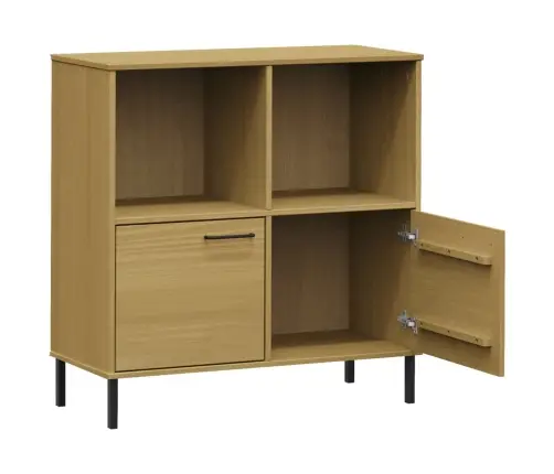 Grāmatu Skapis Ar Metāla Kājām Oslo, Brūns, 90X35X90,5Cm, Koks Vidaxl Grāmatu Skapis Ar Metāla Kājām Oslo, Brūns, 90X35X90,5Cm, Koks Vidaxl