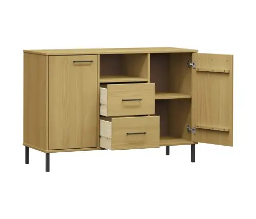 Kumode Ar Metāla Kājām Oslo, Brūna, 113X40X77 Cm, Koks Vidaxl Kumode Ar Metāla Kājām Oslo, Brūna, 113X40X77 Cm, Koks Vidaxl