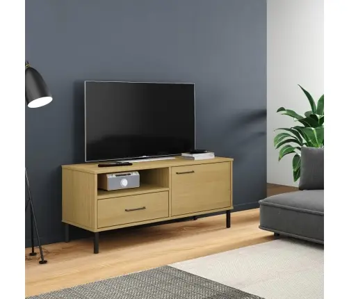 Tv Skapītis Ar Metāla Kājām Oslo, Brūns, Priedes Masīvkoks Vidaxl Tv Skapītis Ar Metāla Kājām Oslo, Brūns, Priedes Masīvkoks Vidaxl