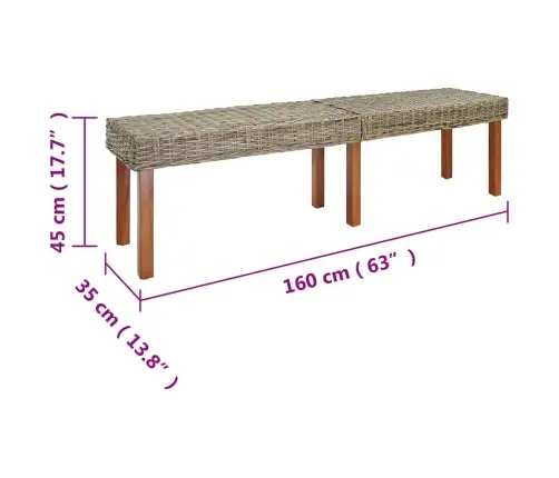 Suoliukas Natūrali 160 X 35 X 45 Cm Kietas Mango Medis