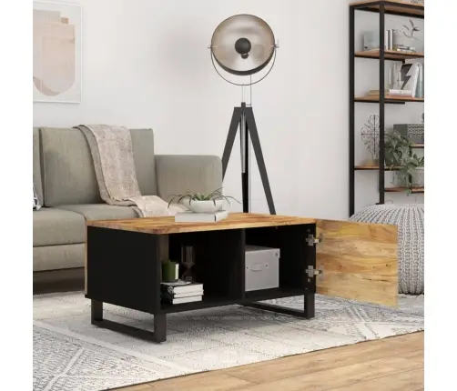 Kavos Staliukas, 80X50X40cm Mango Masyvas Ir Apdirbta Mediena