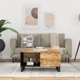 Kafijas Galdiņš, 80X50X40 Cm, Mango Koks, Inženierijas Koks Vidaxl