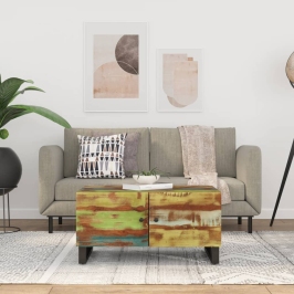Kohvilaud, 80X50X40 cm Taastatud Puit Ja Tehispuit