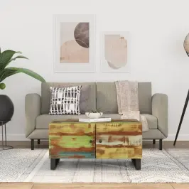 Kohvilaud, 80X50X40 cm Taastatud Puit Ja Tehispuit
