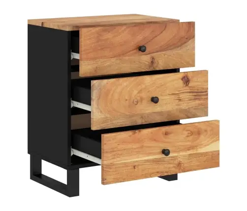 Naktsskapītis, 50X33X62 Cm, Akācijas Koks, Inženierijas Koks Vidaxl