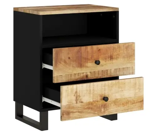 Naktsskapītis, 50X33X62 Cm, Mango Masīvkoks, Inženierijas Koks Vidaxl