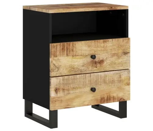 Naktsskapītis, 50X33X62 Cm, Mango Masīvkoks, Inženierijas Koks Vidaxl