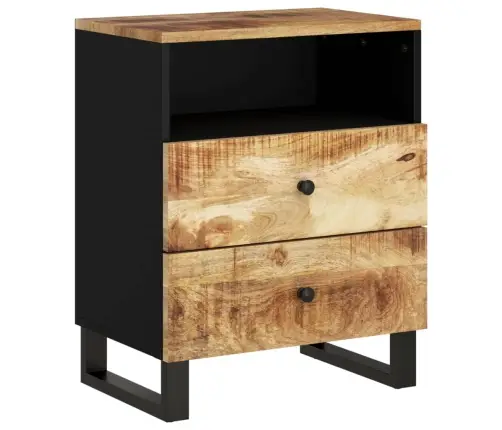 Naktsskapītis, 50X33X62 Cm, Mango Masīvkoks, Inženierijas Koks Vidaxl