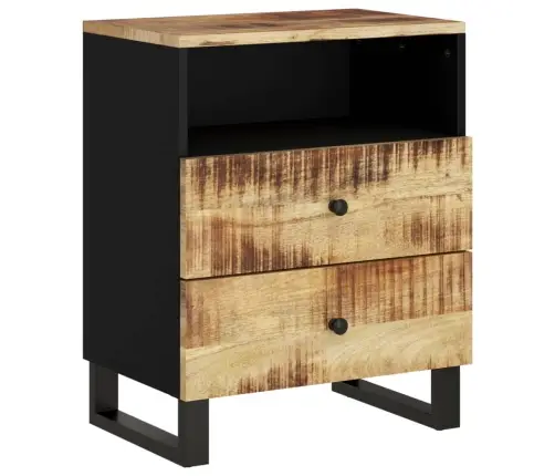 Naktsskapītis, 50X33X62 Cm, Mango Masīvkoks, Inženierijas Koks Vidaxl