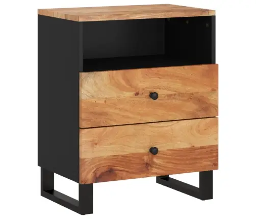 Naktsskapītis, 50X33X62 Cm, Akācijas Koks, Inženierijas Koks Vidaxl