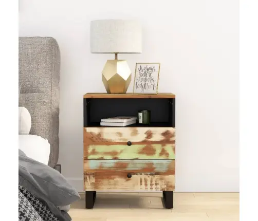 Naktinė Spintelė, 50X33X62cm Perdirbta Ir Apdirbta Mediena