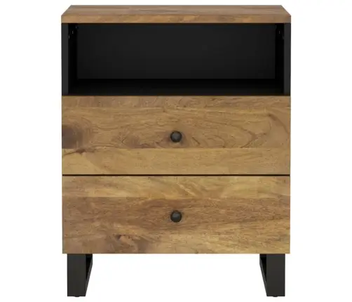 Naktsskapītis, 50X33X62 Cm, Mango Masīvkoks, Inženierijas Koks Vidaxl