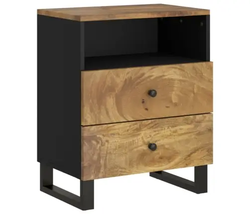 Naktsskapītis, 50X33X62 Cm, Mango Masīvkoks, Inženierijas Koks Vidaxl