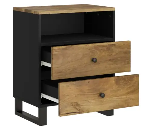 Naktsskapītis, 50X33X62 Cm, Mango Masīvkoks, Inženierijas Koks Vidaxl