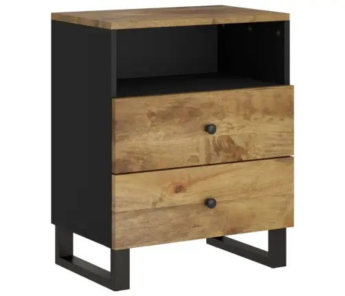 Naktsskapītis, 50X33X62 Cm, Mango Masīvkoks, Inženierijas Koks Vidaxl