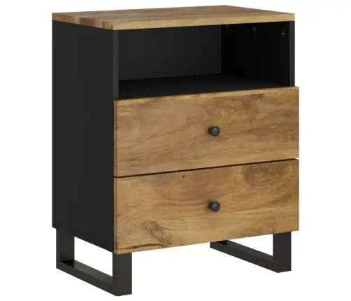 Naktsskapītis, 50X33X62 Cm, Mango Masīvkoks, Inženierijas Koks Vidaxl