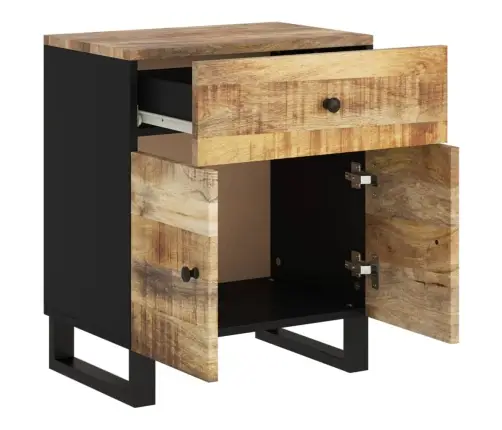 Naktsskapītis, 50X33X60 Cm, Mango Masīvkoks, Inženierijas Koks Vidaxl