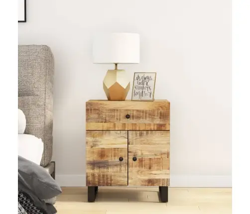 Naktsskapītis, 50X33X60 Cm, Mango Masīvkoks, Inženierijas Koks Vidaxl