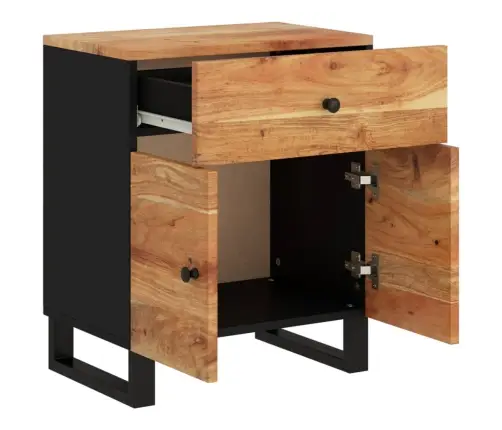 Naktsskapītis, 50X33X60 Cm, Akācijas Koks, Inženierijas Koks Vidaxl