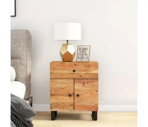 Naktsskapītis, 50X33X60 Cm, Akācijas Koks, Inženierijas Koks Vidaxl