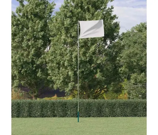 Teleskoopiline Lipumast, Hõbedane, 5,5 M, Alumiinium