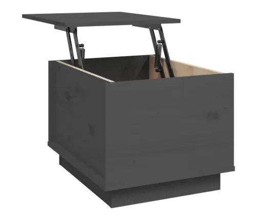 Kafijas Galdiņš, Pelēks, 40X50X35 Cm, Priedes Masīvkoks Vidaxl