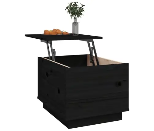 Kavos Staliukas, Juodas, 40X50X35cm Pušies Medienos Masyvas