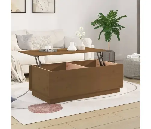 Kafijas Galdiņš, Medus Brūns, 100X50X35 Cm, Priedes Masīvkoks Vidaxl