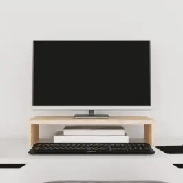 Monitora Paliktnis, 50X27X10 Cm, Priedes Masīvkoks Vidaxl