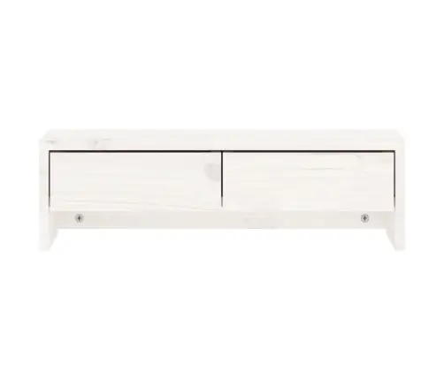 Monitora Paliktnis, Balts, 50X27X15 Cm, Priedes Masīvkoks Vidaxl