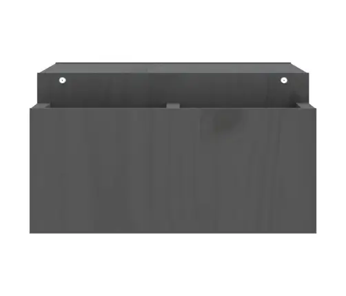 Monitora Paliktnis, Pelēks, 70X27,5X15 Cm, Priedes Masīvkoks Vidaxl