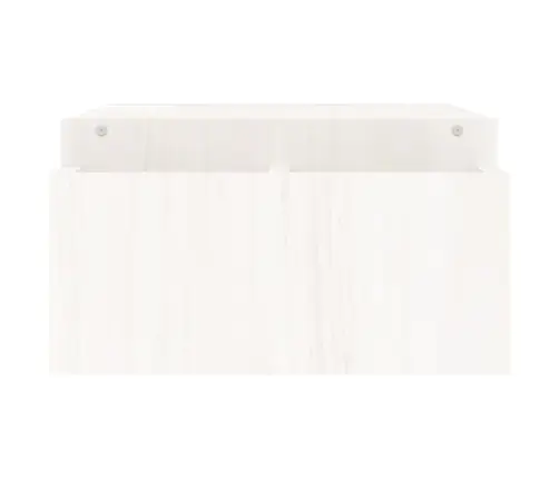 Monitora Paliktnis, Balts, 100X27,5X15 Cm, Priedes Masīvkoks Vidaxl
