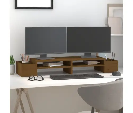 Monitorialus, Meepruun, 100X27,5X15 cm Männipuit