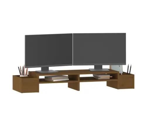 Monitorialus, Meepruun, 100X27,5X15 cm Männipuit