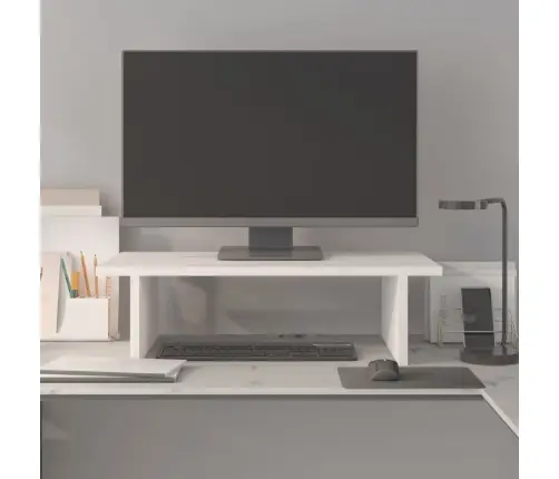 Monitorialus, Valge, 50 X 27 X 15 cm Männipuit