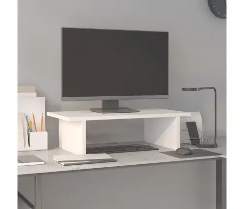 Monitorialus, Valge, 50 X 27 X 15 cm Männipuit