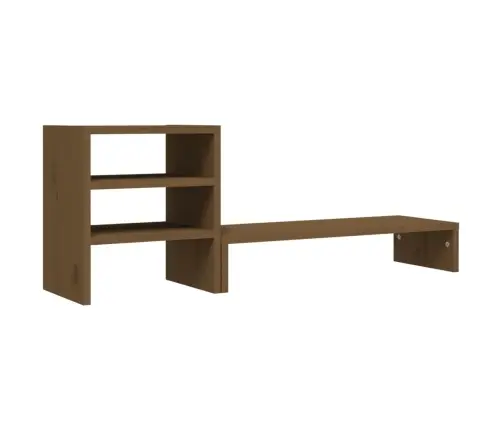 Monitora Paliktnis, Medus Brūns, 81X20X30 Cm, Priedes Masīvkoks Vidaxl