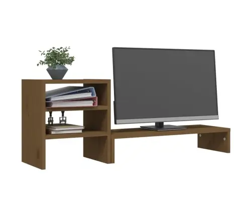 Monitora Paliktnis, Medus Brūns, 81X20X30 Cm, Priedes Masīvkoks Vidaxl