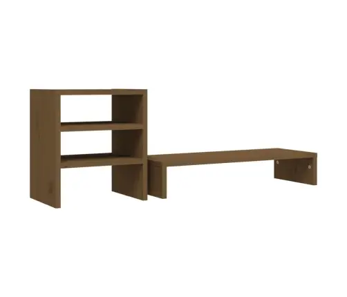 Monitora Paliktnis, Medus Brūns, 81X20X30 Cm, Priedes Masīvkoks Vidaxl