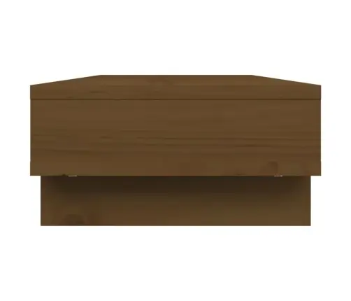 Monitora Paliktnis, 60X27X14 Cm, Priedes Masīvkoks, Brūns Vidaxl