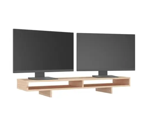 Monitoriaus Stovas, 100X27X14cm Pušies Medienos Masyvas