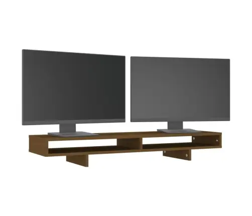 Monitoriaus Stovas, Medaus Rudas, 100X27X14cm Pušies Masyvas