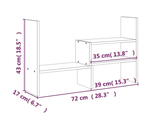 Monitorialus, Hall, (39-72) X 17 X 43 cm Männipuit