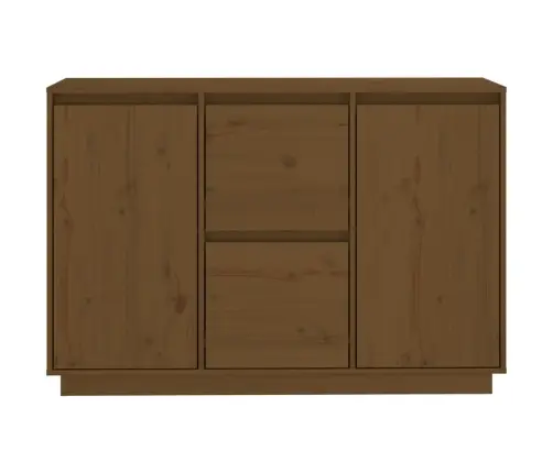 Kumode, Medus Brūna, 111X34X75 Cm, Priedes Masīvkoks Vidaxl