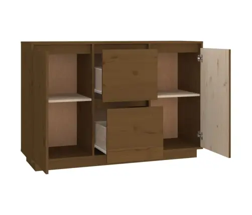 Kumode, Medus Brūna, 111X34X75 Cm, Priedes Masīvkoks Vidaxl